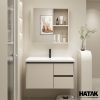 Tủ Lavabo Nhà Tắm Nhôm Tổ Ong Màu Kem 60cm